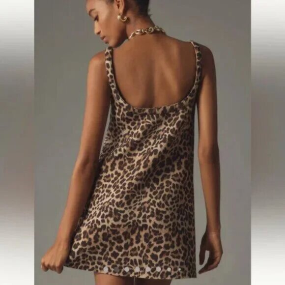 Anthropologie Dhruv Kapoor Leopard Mini Dress l Size Small - Picture 3 of 7